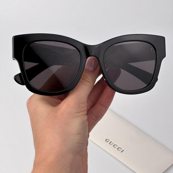 Gucci GG1789S Sunglasses – Black Square Frame Grey Lenses | Model GG1789S 001 - Picture 1 of 12
